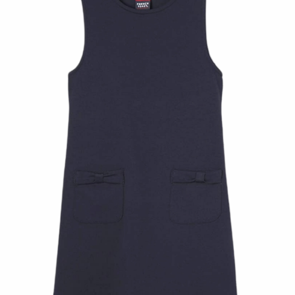 NWT French Toast Girl's Bow Pocket Jumper Dress
